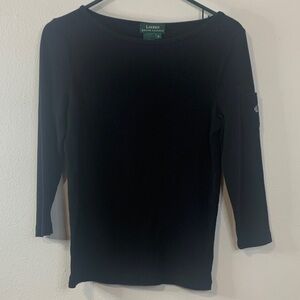Ralph Lauren Black Long Sleeve Women's Top